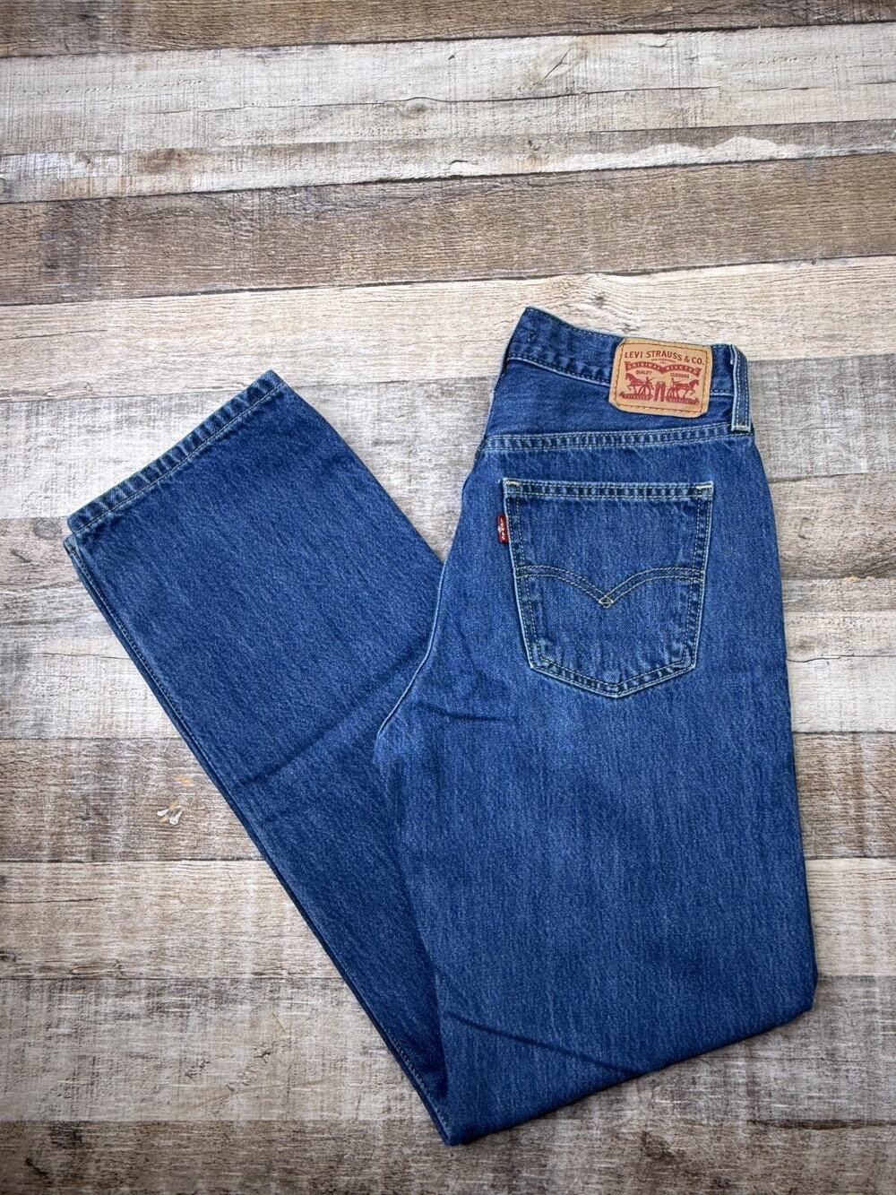Levi's Low Pro Straight Leg Jeans Women's 26x30 High Rise Medium Wash Blue Denim